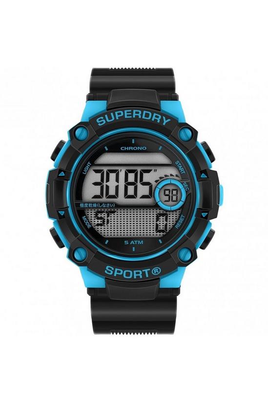 Superdry 'Radar Sport' Plastic/Resin Fashion Digital Quartz Watch - SYG291BU 1