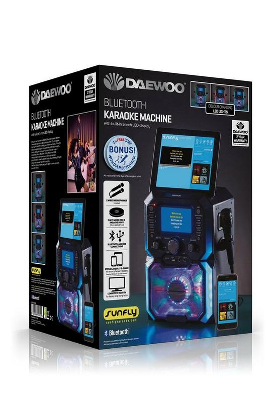 Daewoo Daewoo Bluetooth Portable Karaoke Machine 5in Screen and 2 Microphones 6