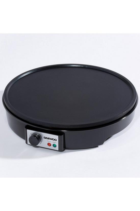 Daewoo Crepe Maker 1000W Electric Pancake Hot Plate Non Stick Black 4