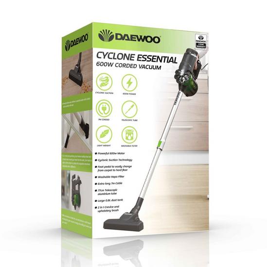 Daewoo Cyclonic Vacuum Stick Handheld 600W 0.8L Lightweight Corded Silver 6