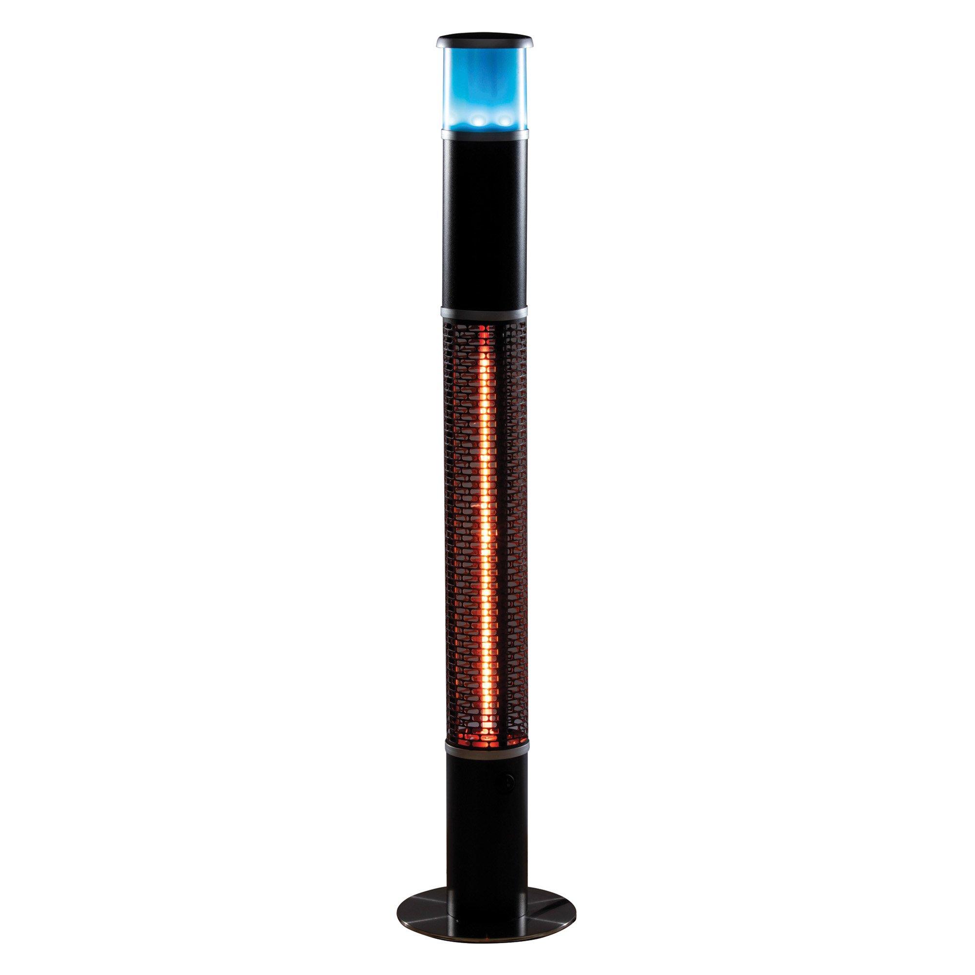 Electric Patio Heater With Bluetooth Speaker LED 360 Surround Ambient Heat 1500W
