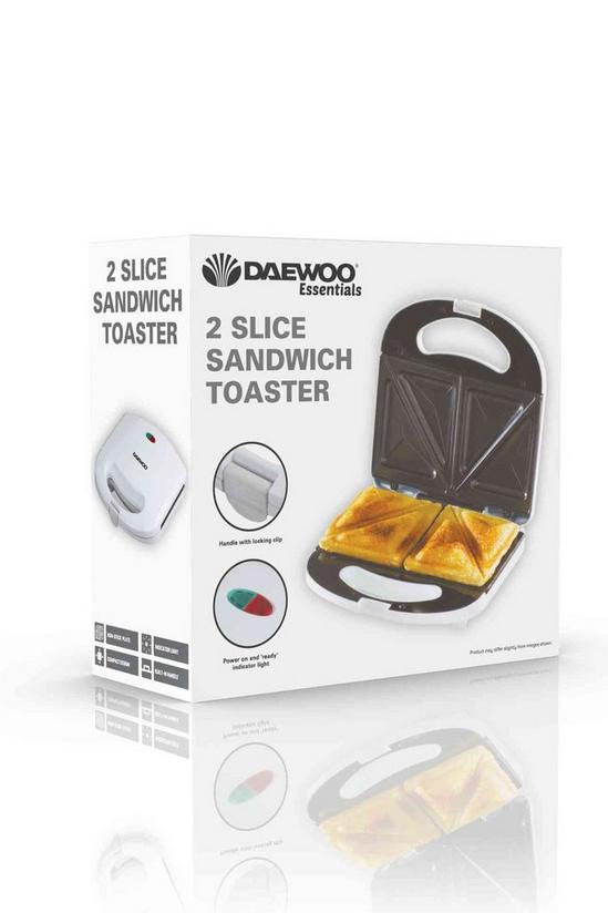 Daewoo Essentials 2 Portion Sandwich Toaster Non Stick White SDA2456PL 4