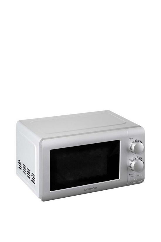 Daewoo 800w Microwave 20 Litre Family Sized with Defrost Function Silver 1