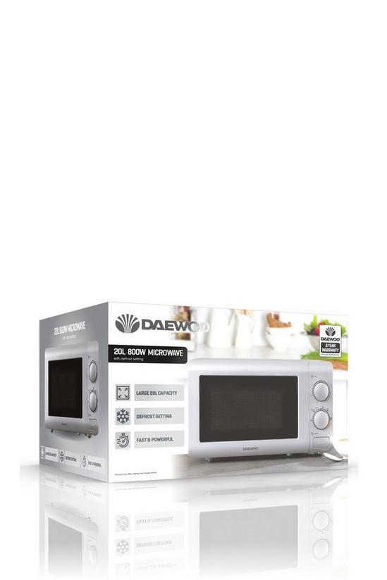 Daewoo 800w Microwave 20 Litre Family Sized with Defrost Function Silver 5