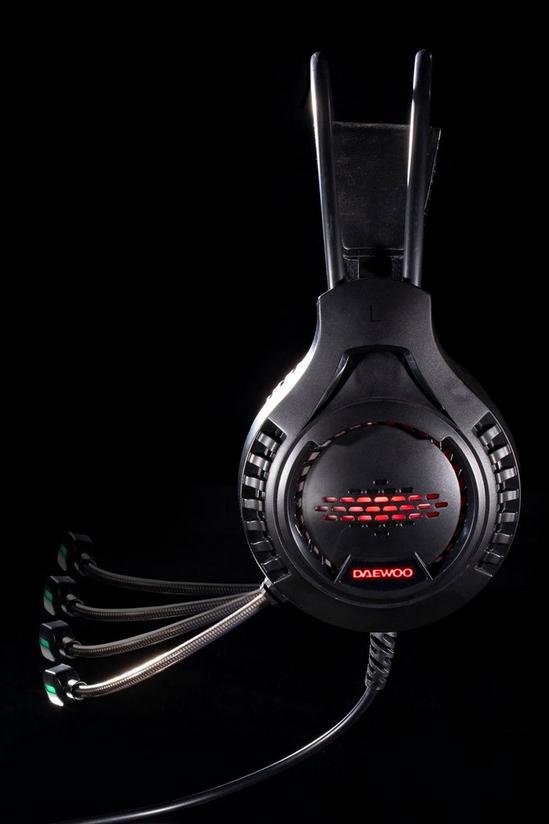 Daewoo Gaming Headset Stereo Headphones with Mic RGB PS4 PS5 Xbox PC 4