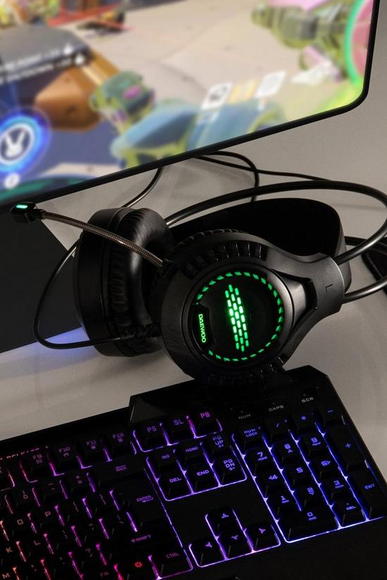 Daewoo Gaming Headset Stereo Headphones with Mic RGB PS4 PS5 Xbox PC 5