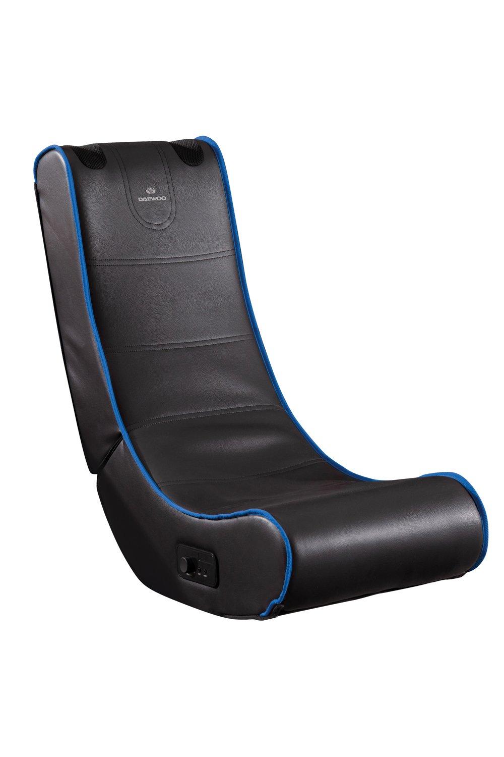 Rocker Gaming Chair with Stereo Speakers Bluetooth Rechargeable Black