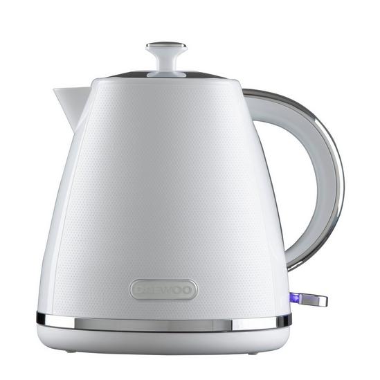 Daewoo Stirling Pyramid Kettle Cordless 1.7 Litre 3KW Rapid Boil White 1