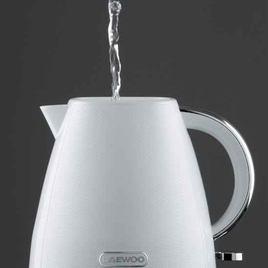 Daewoo Stirling Pyramid Kettle Cordless 1.7 Litre 3KW Rapid Boil White 3