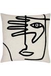 Furn Mono Face Abstract Tufted Linen Cushion thumbnail 1