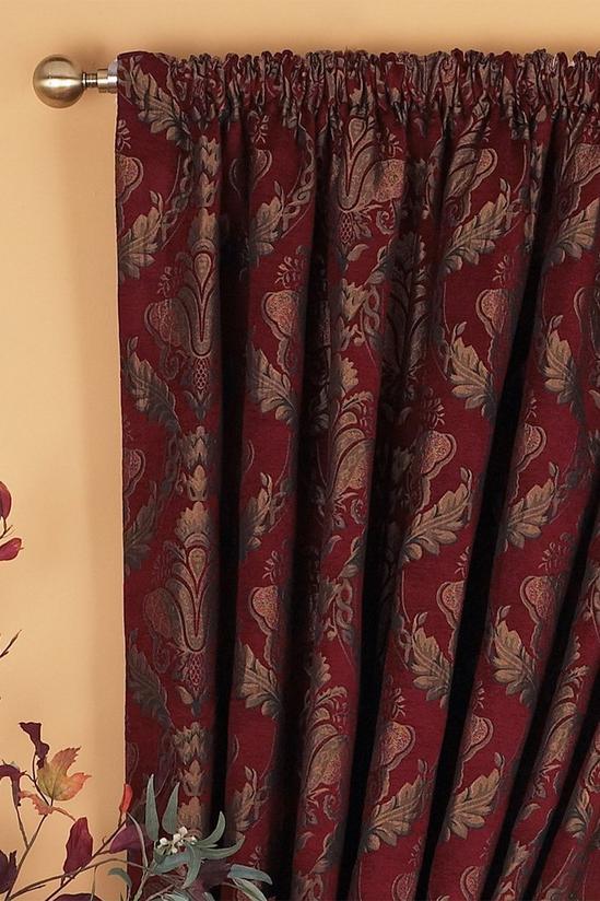 Paoletti Shiraz Traditional Jacquard Pencil Pleat Curtains 2