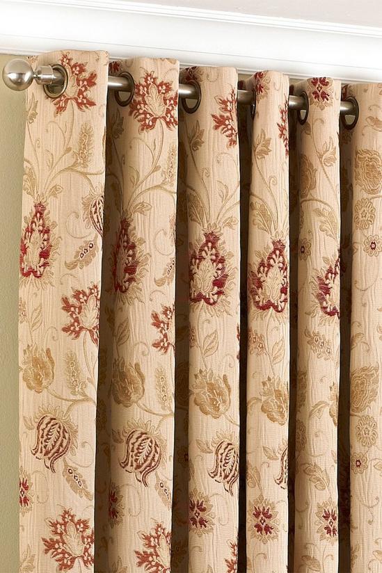 Paoletti Zurich Floral Jacquard Eyelet Curtains 2