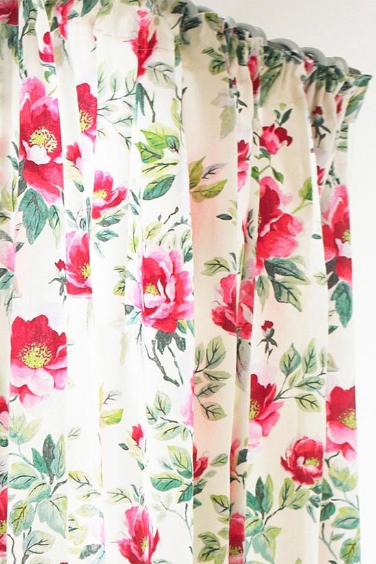 Furn Peony Country Floral Pencil Pleat Curtains 2