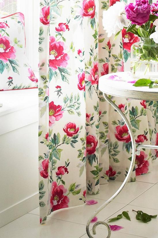 Furn Peony Country Floral Pencil Pleat Curtains 3