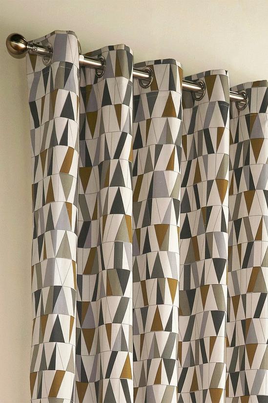 Furn Reno Geometric Tile Eyelet Curtains 2