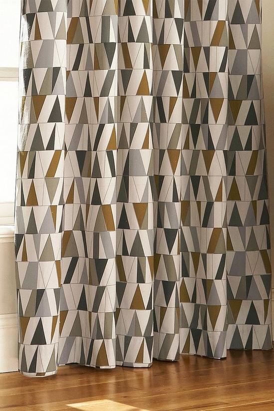 Furn Reno Geometric Tile Eyelet Curtains 3
