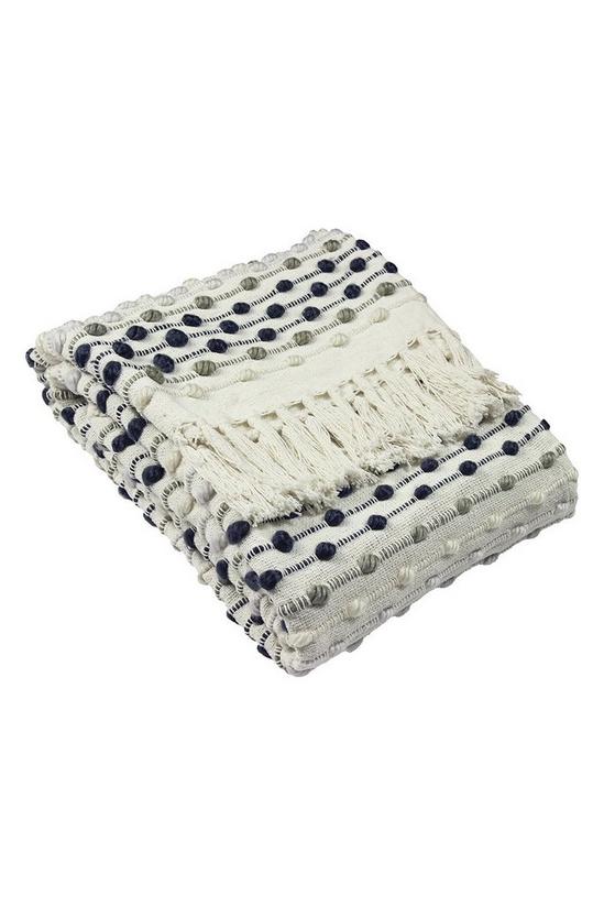 Furn Dhadit Woven Tufted Striped Throw 1