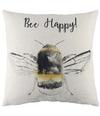Evans Lichfield Bee Happy Hand-Painted Bee Cushion thumbnail 1
