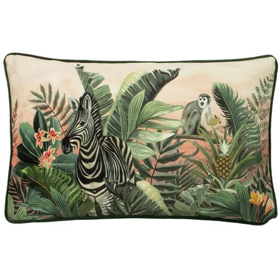 Evans Lichfield Manyara Zebra Printed Cushion 1