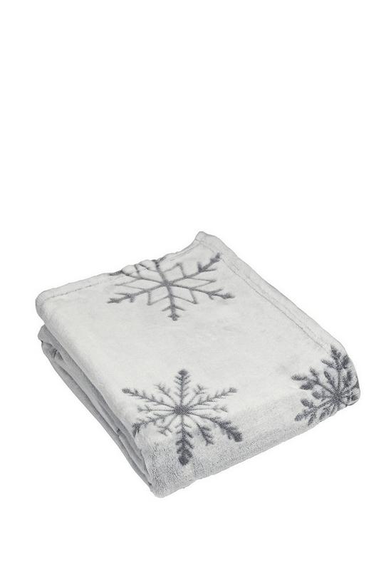 Furn Snowflake Geometric Printed Fleece Throw 1
