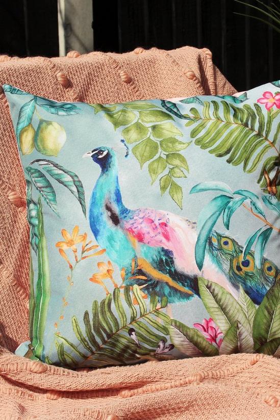Evans Lichfield Peacock Animal Water & UV Resistant Outdoor Cushion 4