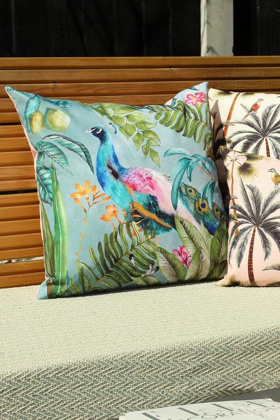 Evans Lichfield Peacock Animal Water & UV Resistant Outdoor Cushion 5