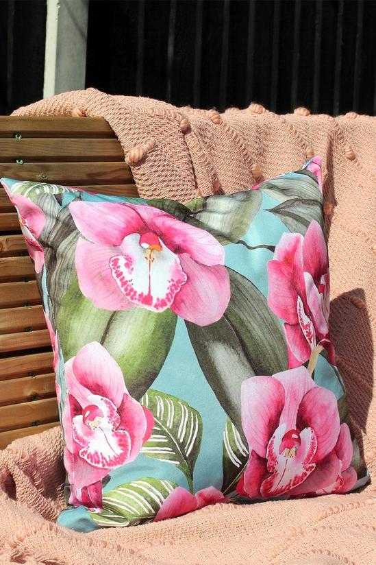 Evans Lichfield Orchids Floral Water & UV Resistant Outdoor Cushion 3