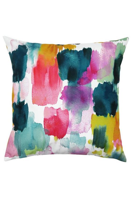 Evans Lichfield Watercolours Abstract Water & UV Resistant Outdoor Cushion 1