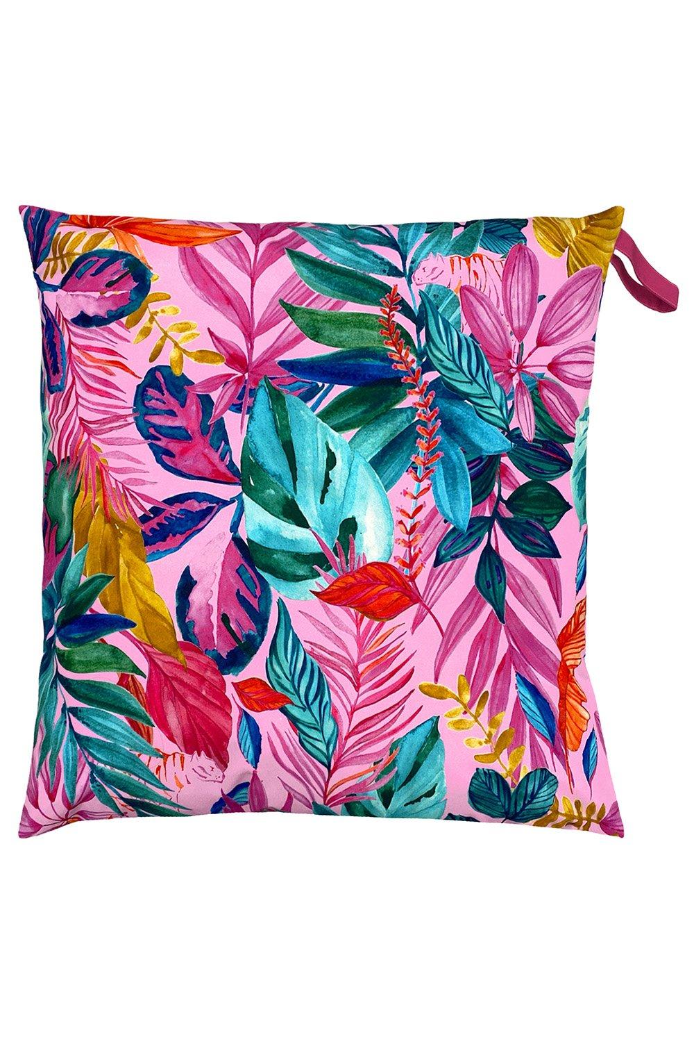 Psychedelic Jungle Tropical Outdoor UV & Water Resistant Floor Cushion
