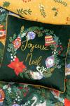 Furn Deck The Halls Embroidered Printed Piped Velvet Cushion thumbnail 4