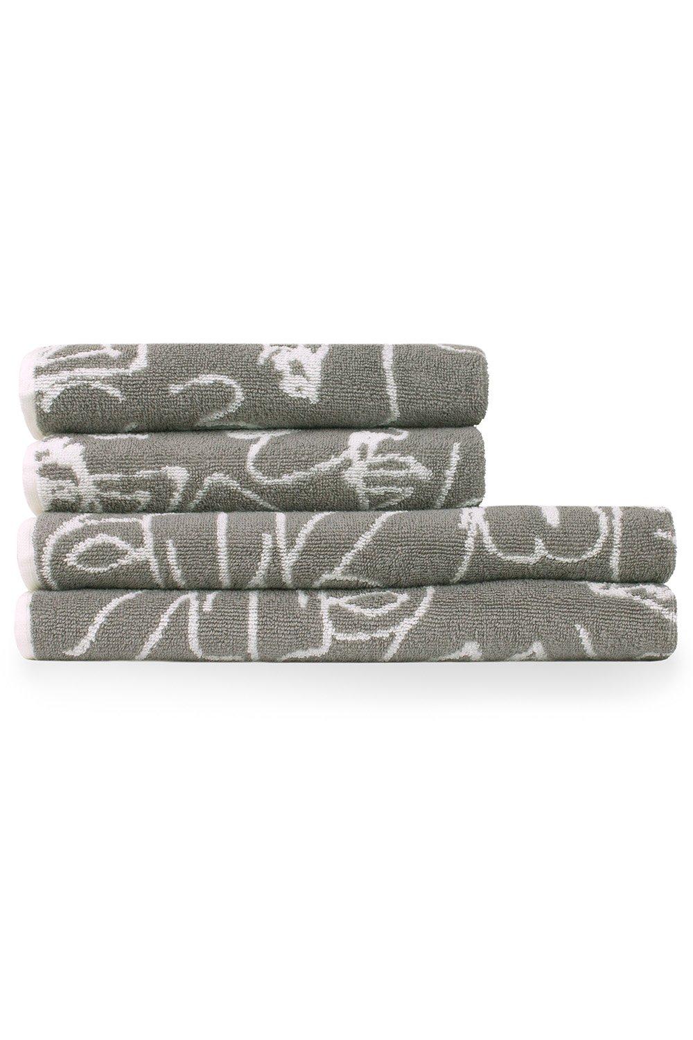 Everybody Abstract Cotton Jacquard 4-Piece Towel Bale