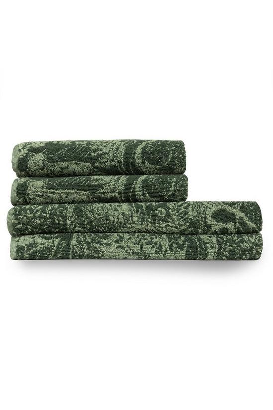 Furn Winter Woods Animal Cotton Jacquard 4-Piece Towel Bale 1