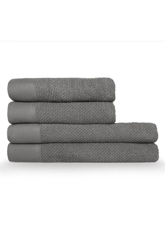 Furn Textured Weave Oxford Panel Cotton 4-Piece Hand/Bath Towel Bale 1