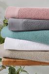 Furn Textured Weave Oxford Panel Cotton 4-Piece Hand/Bath Towel Bale thumbnail 4