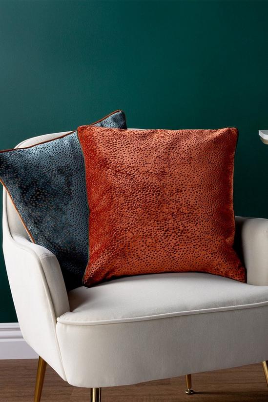 Paoletti Estelle Spotted Piped Cut Velvet Cushion 4