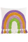 Heya Home Rainbow Tassels Tufted Cotton Polyester Filled Cushion thumbnail 1