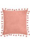 Furn Dora Square Velvet Pom Pom Polyester Filled Cushion thumbnail 1