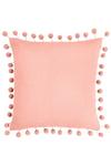 Furn Dora Square Velvet Pom Pom Polyester Filled Cushion thumbnail 2