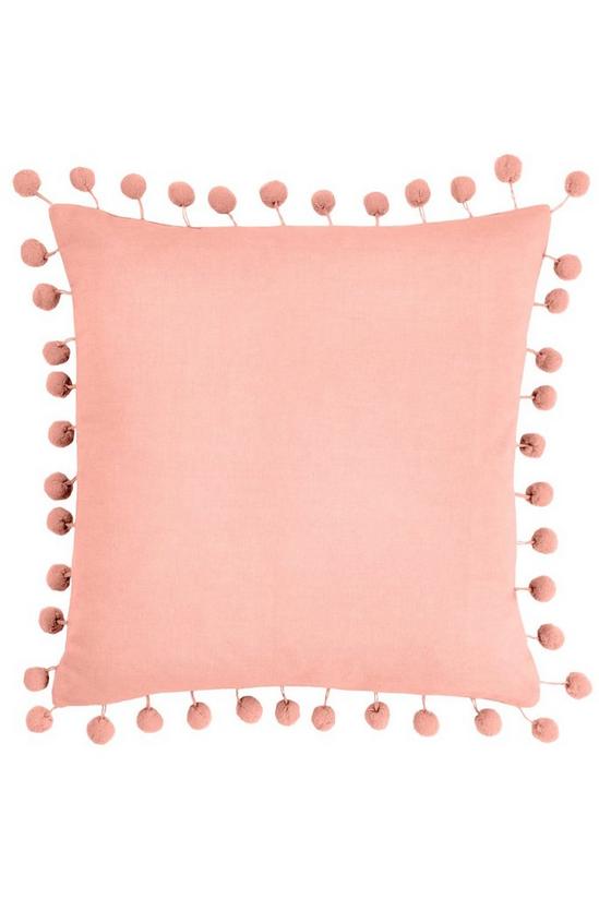 Furn Dora Square Velvet Pom Pom Polyester Filled Cushion 2