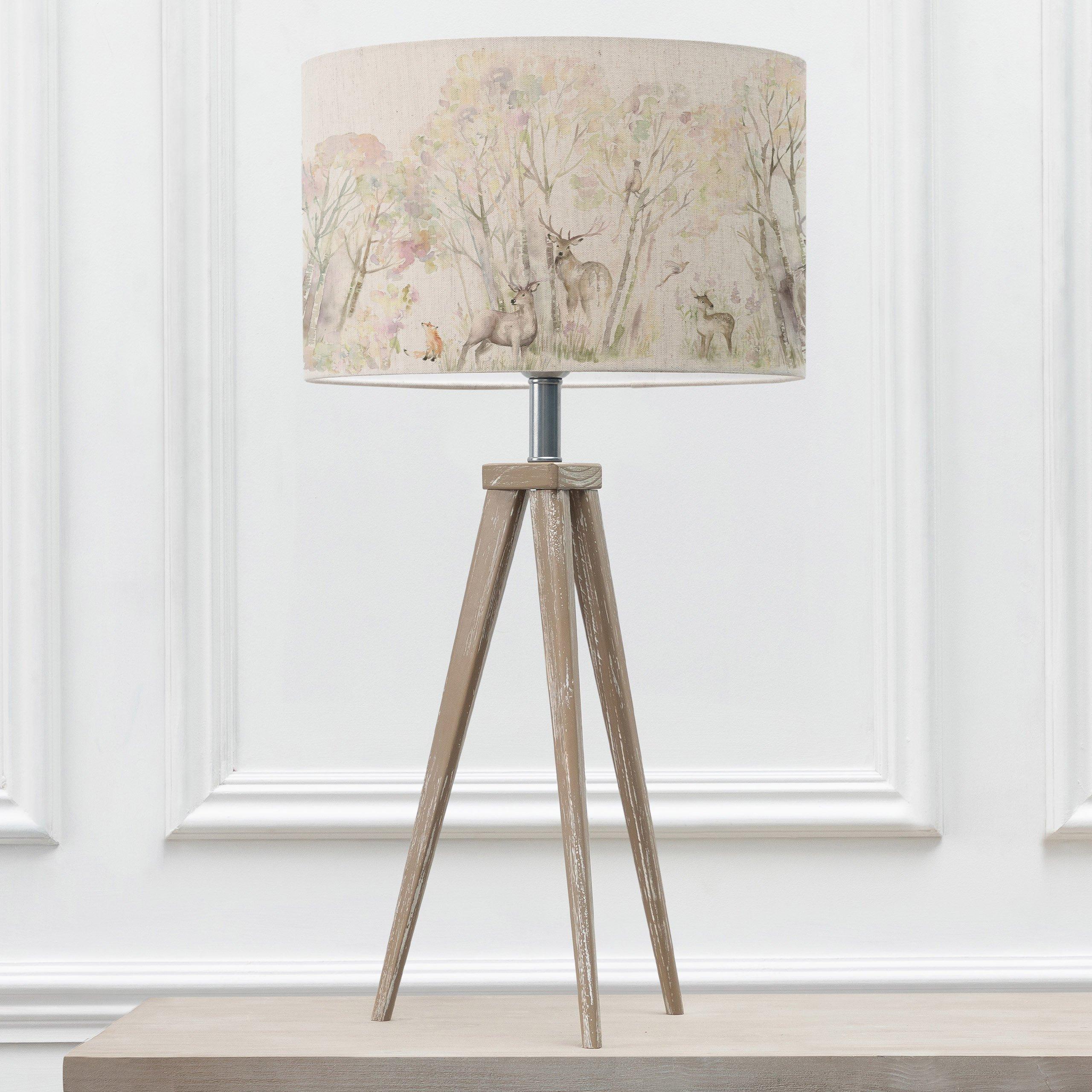 Aratus Table Lamp With Enchanted Forest  Eva Lampshade