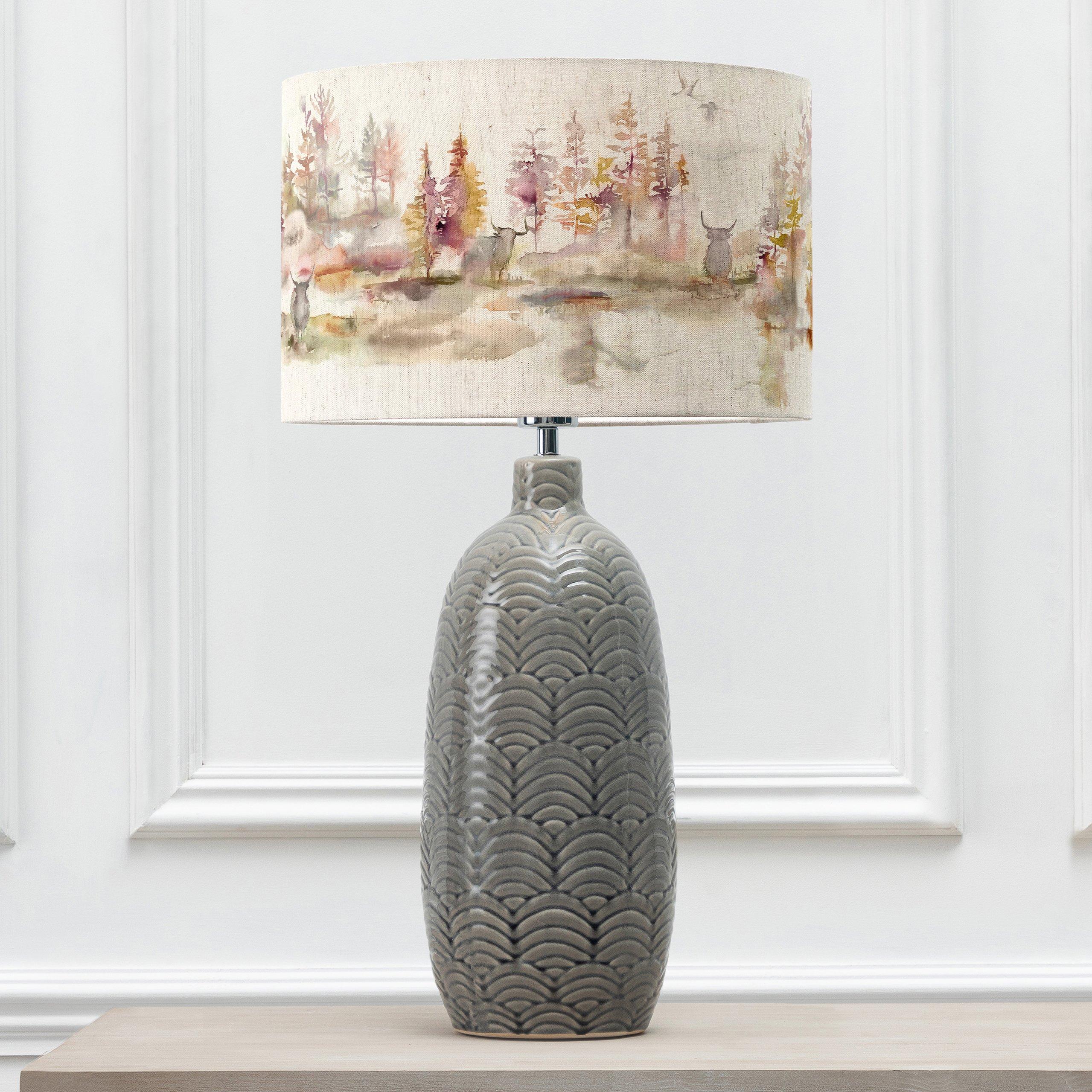 Jadis Table Lamp With Caledonian Forest Eva Lampshade