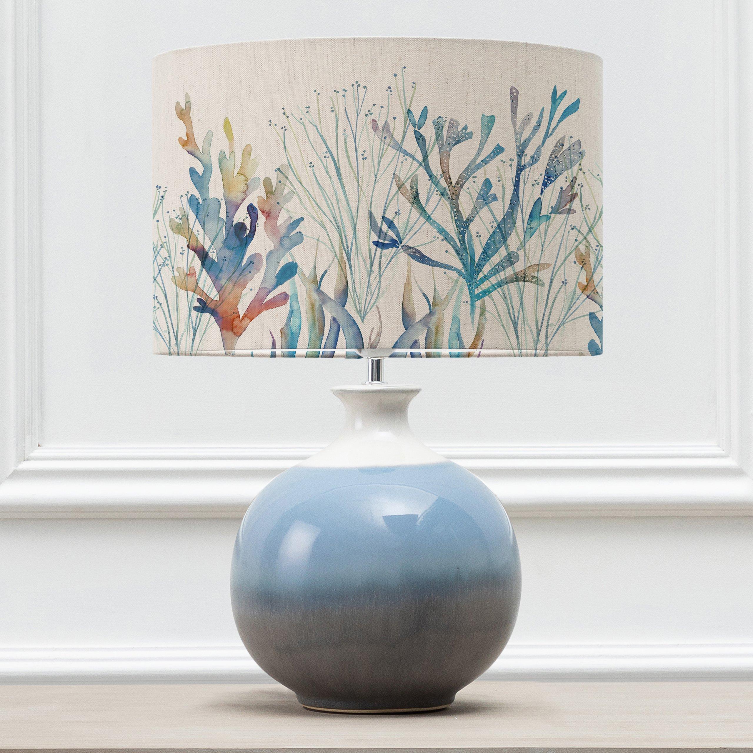 Neso Table Lamp With Coral Eva Lampshade