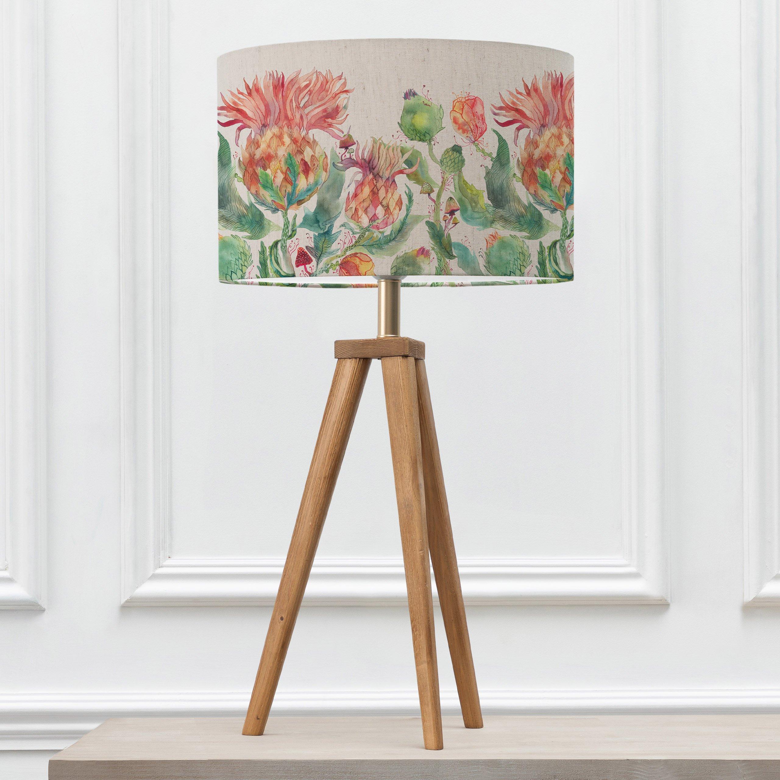 Aratus Table Lamp With Enchanting Thistle Eva Lampshade
