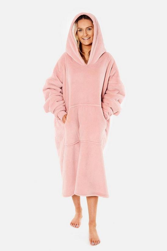 Sienna Long Oversized Sherpa Fleece Hoodie Blanket 1