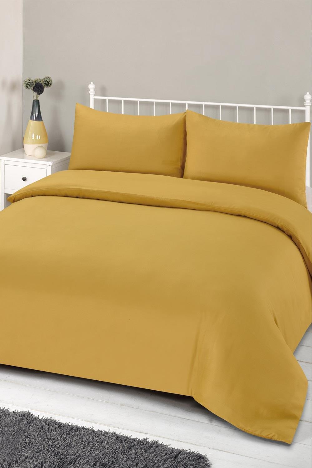 Plain Dyed Duvet Cover Cover With Pillowcase Set