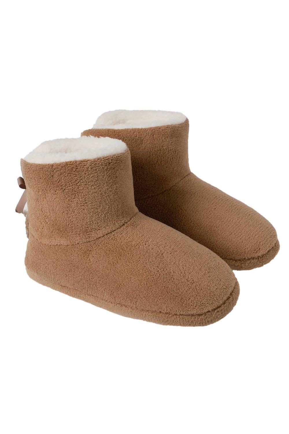 Faux Suede Sherpa Ankle Slipper Boots