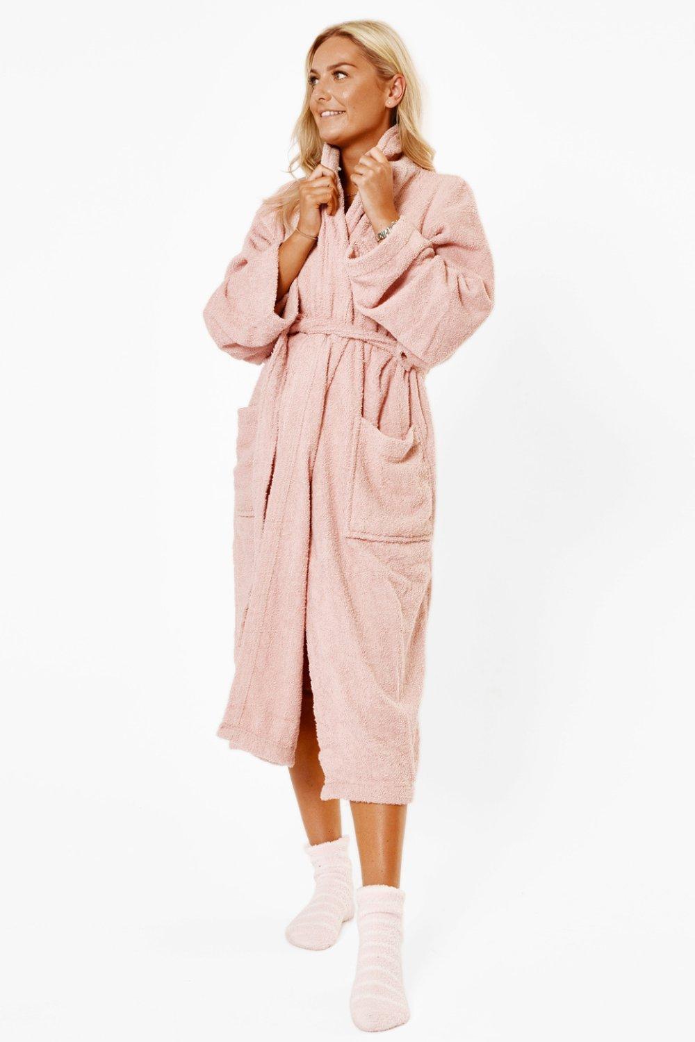 Towel Bath Robe Dressing Gown 100% Cotton
