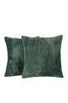 Brentfords 2 Pack of Waffle Fleece Square Cushion Covers thumbnail 4