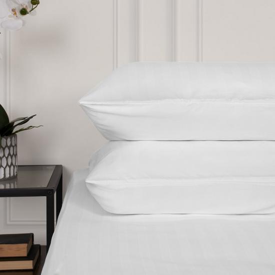 Brentfords 2 Pack Satin Stripe Pillowcases Housewife Pair Hotel Luxury 2