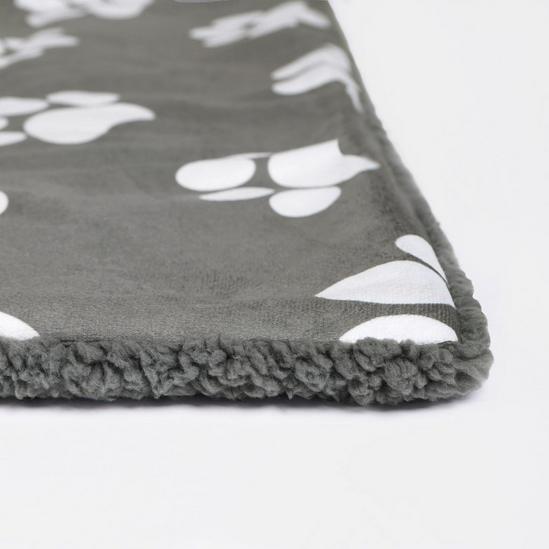 OHS Pet Blanket Throw Over Bed Thermal Soft Sherpa Fleece Warm Paw 6